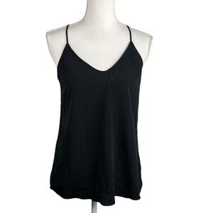 Express Black V-Neck Flowy Spaghetti Strap Summer Spring Casual Tank Top Size S